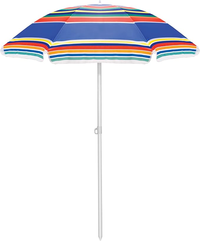 Parasol de plage rayé 1,8 M