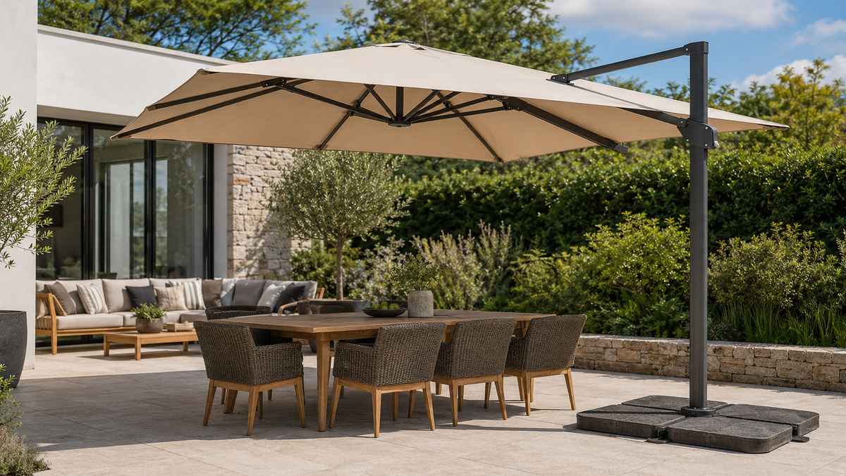 7 questions que les acheteurs devraient poser avant de commander de grands parasols de jardin