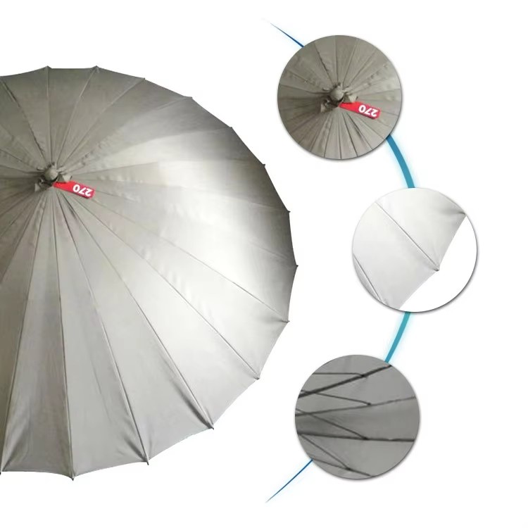 Parasol de plage en acier à 24 nervures