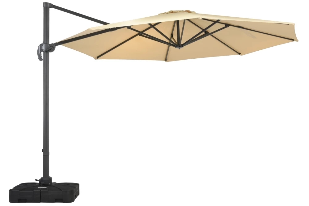 Parasol de jardin beige Vesta 3,5 m