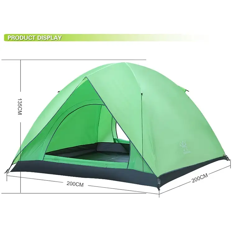 Tente en taffetas imperméable enduite de PU pour 4 personnes