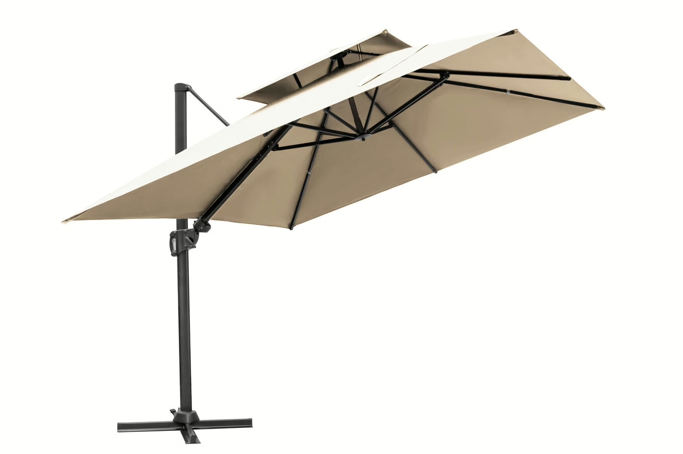 Parasol déporté, double toile