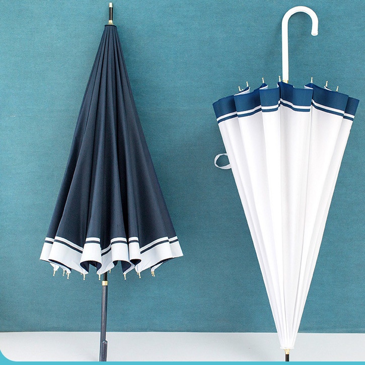 Parapluie personnalisé à long manche pour femme à 16 côtes