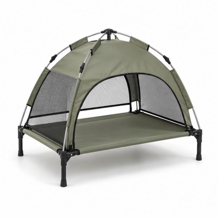 Tente de lit pour animaux de compagnie portable personnalisée avec poteaux en aluminium