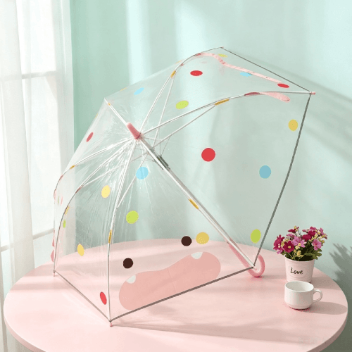 Parapluie transparent pour enfants avec oreilles 3D mignonnes