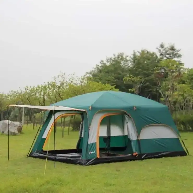 Tente de camping double couche à deux chambres