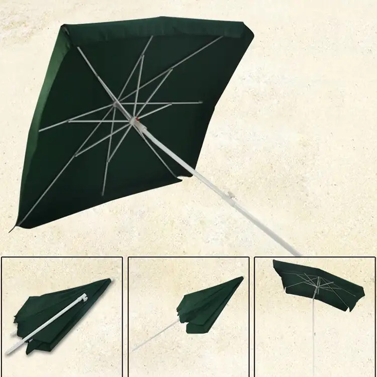 Parasol de patio carré extérieur avec manivelle
