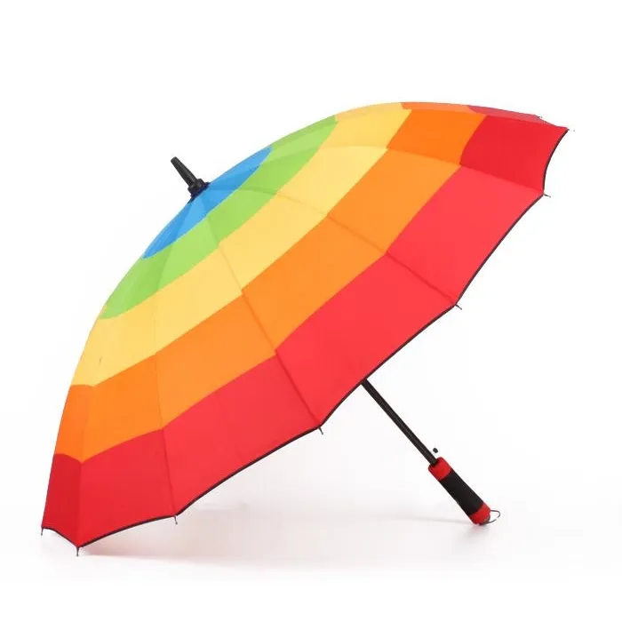 Parapluie publicitaire arc-en-ciel