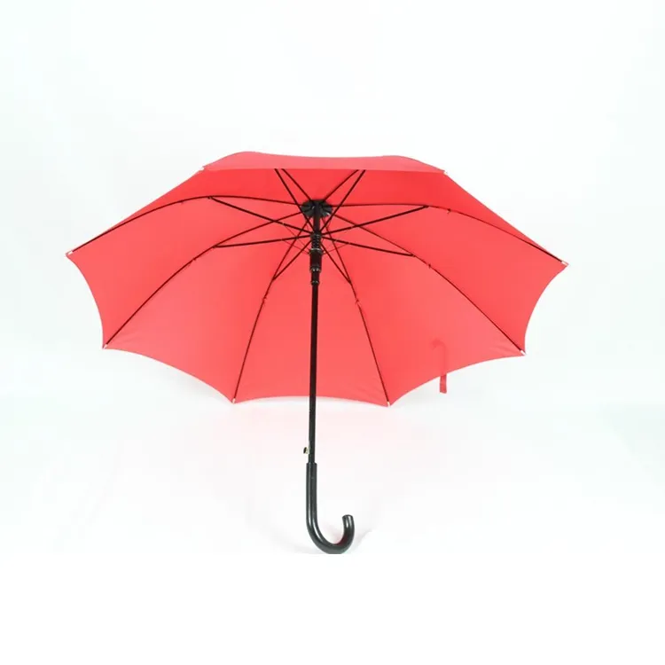 Parapluie de protection UV long et droit rouge