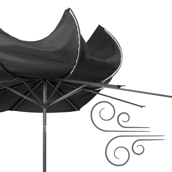 Parapluie rotatif pour restaurant de jardin