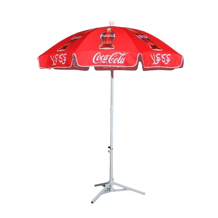 Parapluies publicitaires extérieurs en polyester à nervures d'acier en gros