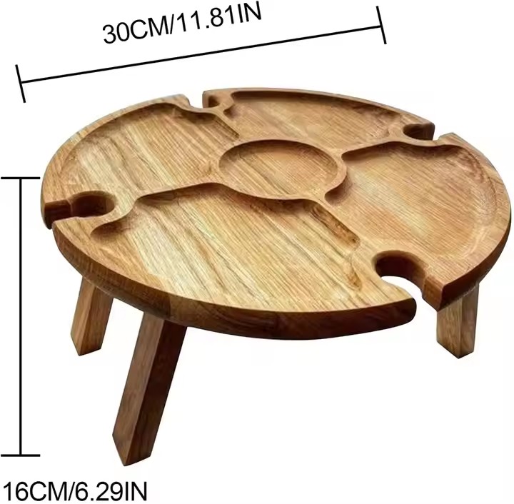 Table de pique-nique pliable extérieure en bois